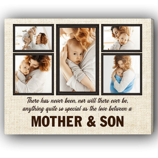 The Love Between Mother And Son  - Personalized Mother's Day And Birthday Gift For Mom - Custom Canvas Print - Mymindfulgifts