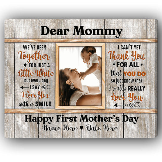 Dear Mommy  - Personalized Mother's Day Gift For Wife From Husband - Custom Canvas Print - Mymindfulgifts