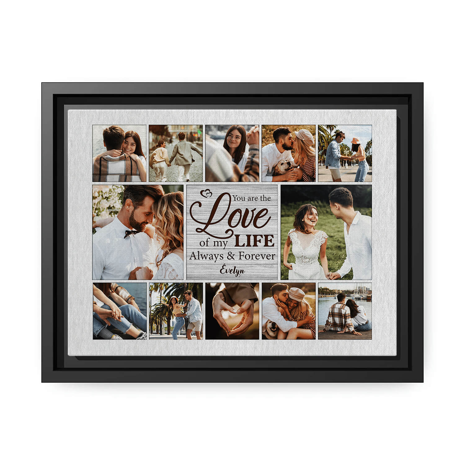 You Are the Love of My Life - Personalized Anniversary, Valentine‘s Day gift for Husband, for Wife, for Boyfriend, for Girlfriend - Custom Canvas Print - MyMindfulGifts