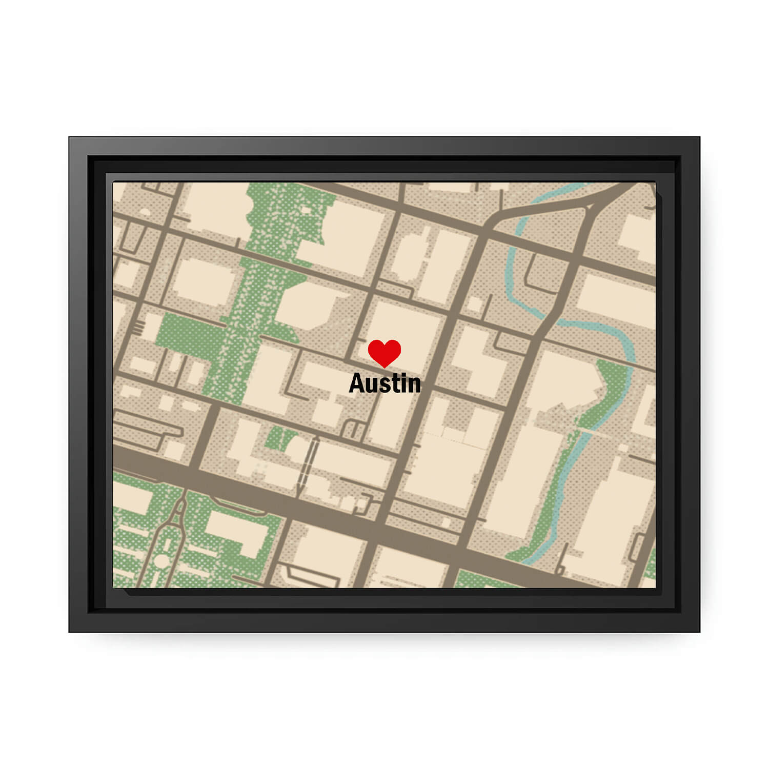 Square Map - Personalized Anniversary, Valentine's Day gift for couple - Custom Canvas - MyMindfulGifts