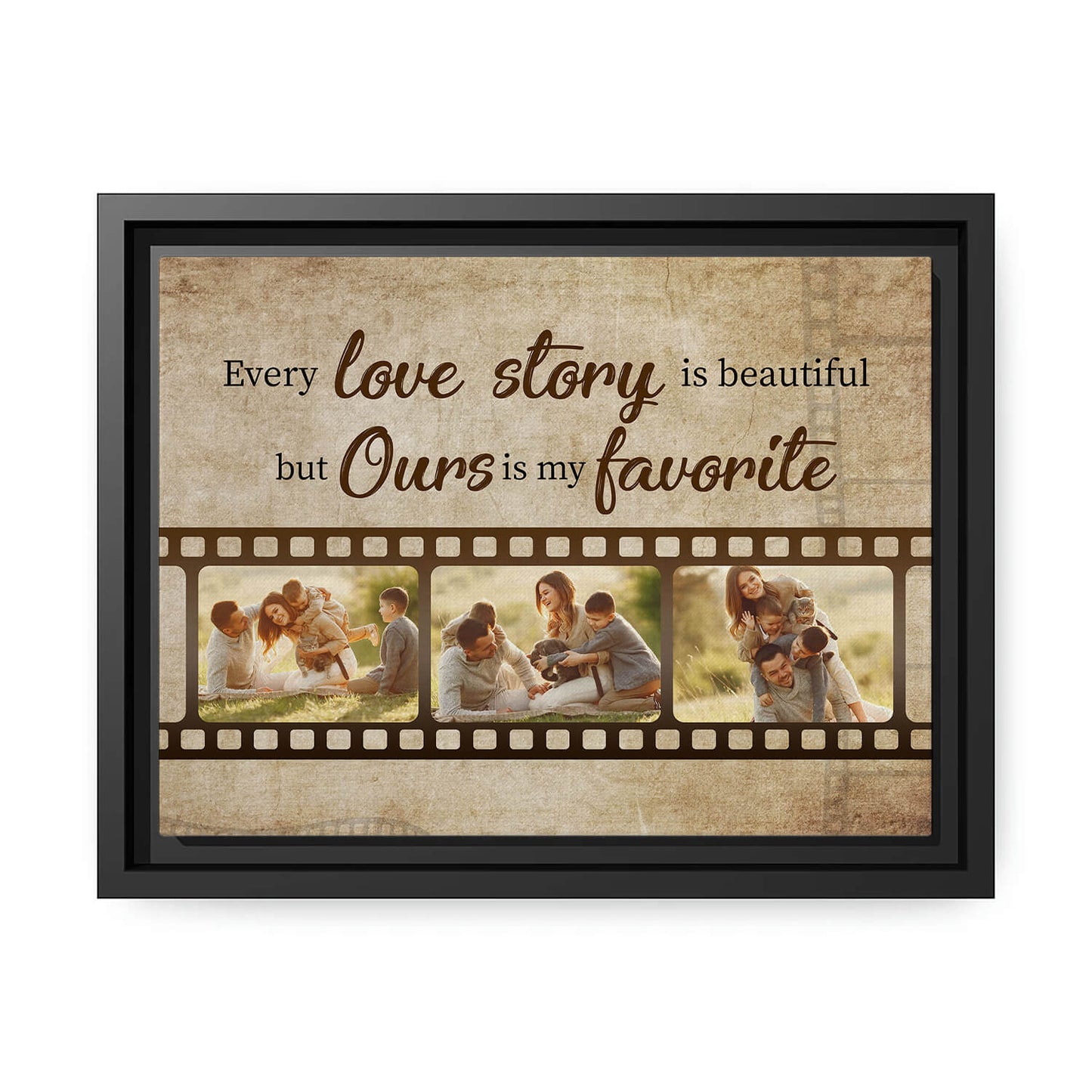Every Love Story Is Beautiful But Ours Is My Favorite - Personalized Anniversary or Valentine's Day gift for him for her - Custom Canvas - MyMindfulGifts
