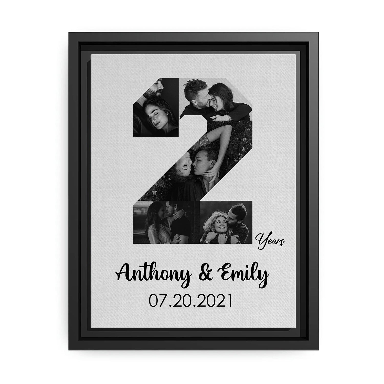 Personalized 2nd Wedding Anniversary gift for Husband for Wife