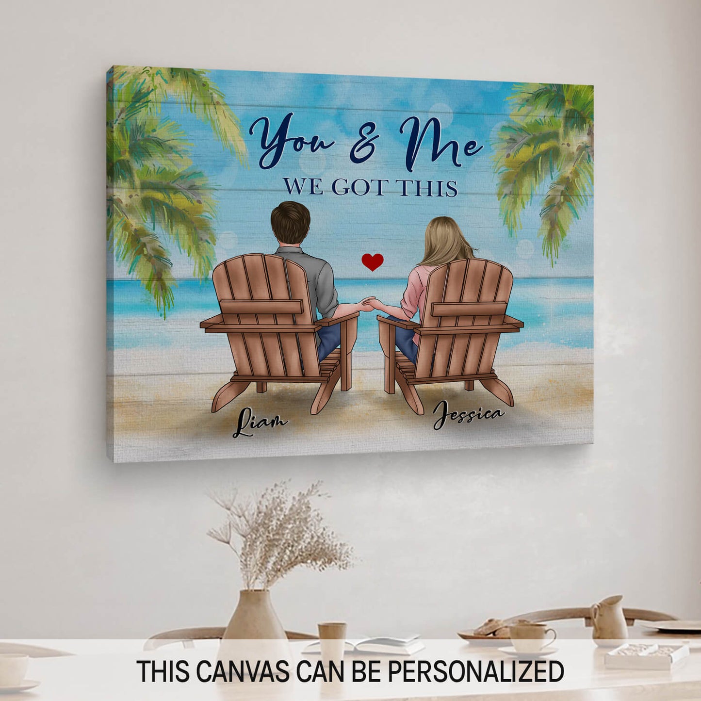 You & Me We Got This - Personalized Anniversary or Valentine's Day gift for Husband or Wife - Custom Canvas - MyMindfulGifts