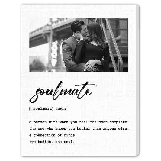 Soulmate - Personalized Anniversary, Valentine's Day gift for couple - Custom Canvas - MyMindfulGifts