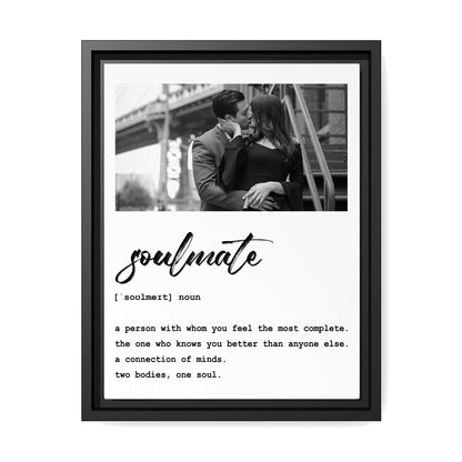 Soulmate - Personalized Anniversary, Valentine's Day gift for couple - Custom Canvas - MyMindfulGifts