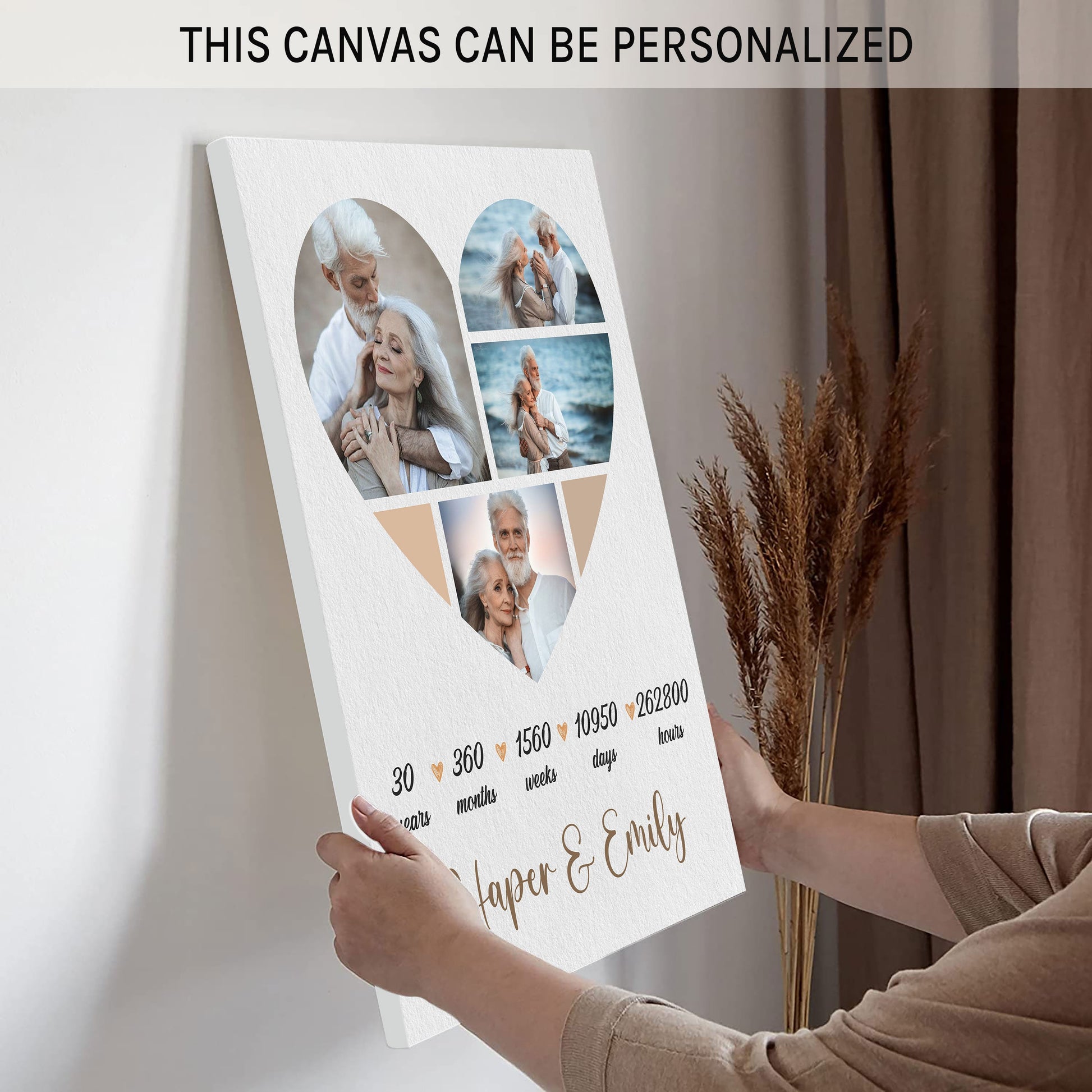 Personalized 30th Anniversary gift for parents, him or her 30