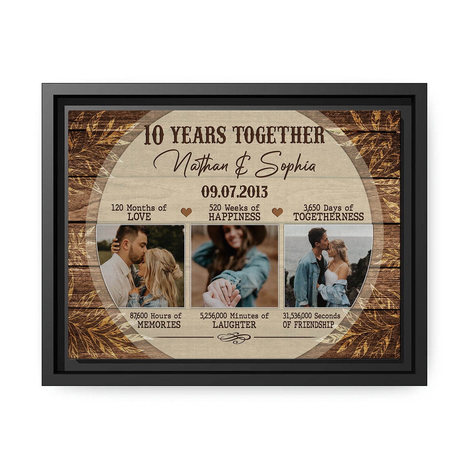 Amazon.com - Yakucho 10th Wedding Anniversary Picture Frame, Unique Wedding  Gifts for Couples, Picture Clip Frame, Wife 10th Anniversary Present from  Husband(10th)
