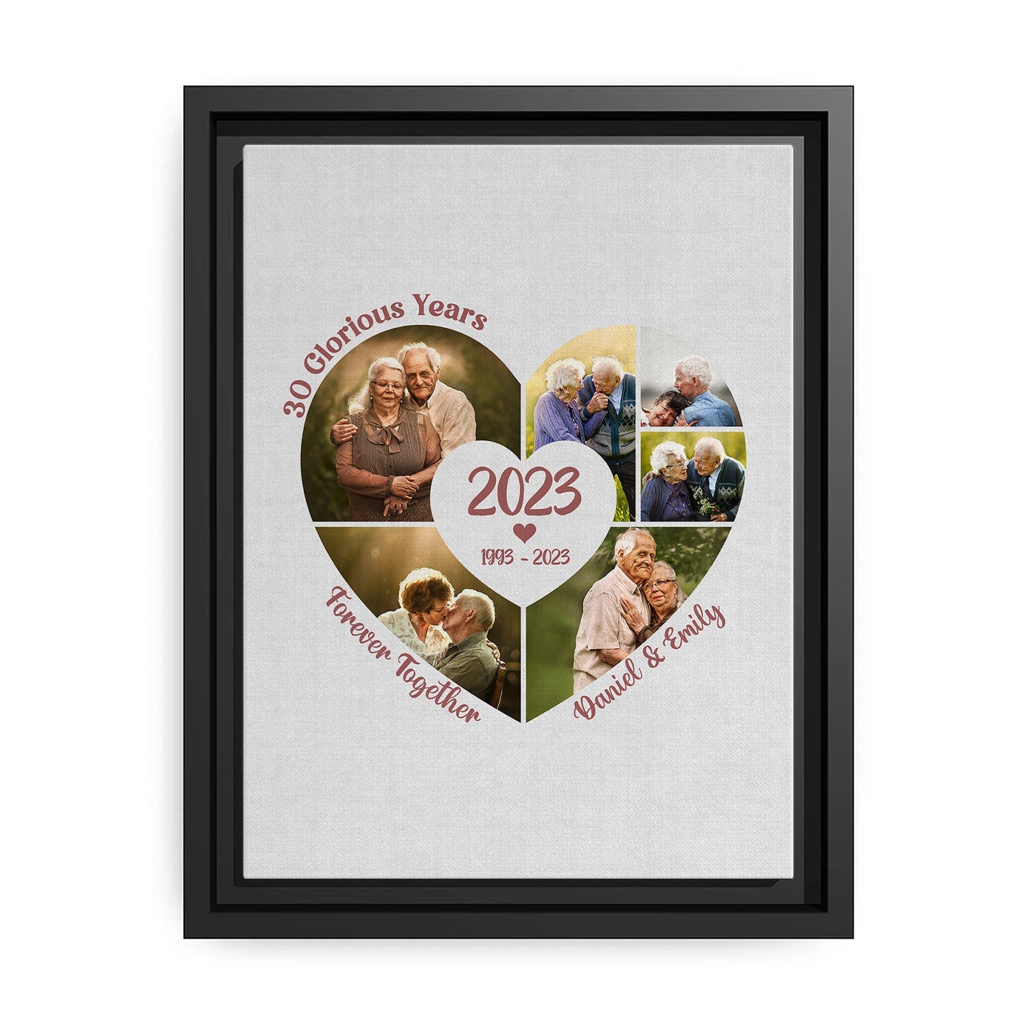 30 Glorious Years Photo Collage - Personalized 30 Year Anniversary gift for him for her - Custom Canvas - MyMindfulGifts