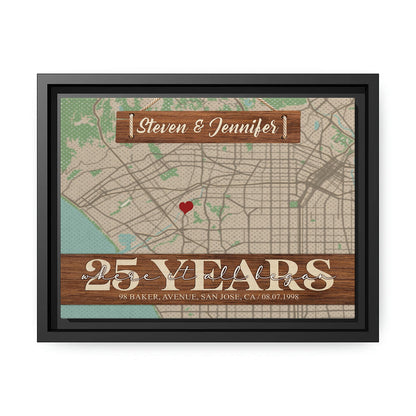 Where It All Began 25th Year - Personalized 25 Year Anniversary gift for him for her - Custom Canvas - MyMindfulGifts