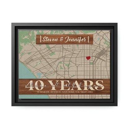 Where It All Began 40th Year - Personalized 40 Year Anniversary gift for him for her - Custom Canvas - MyMindfulGifts