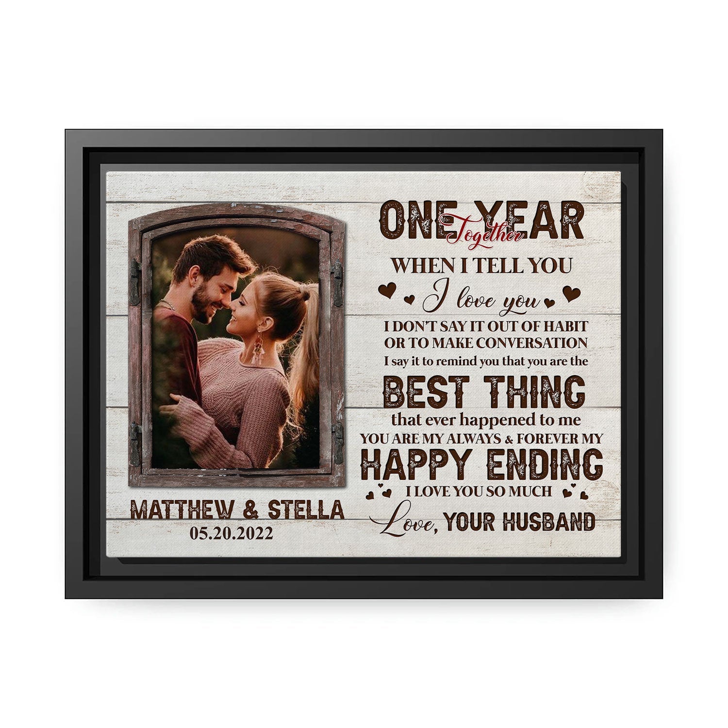 1 Year Anniversary Gifts for Her, One Year Anniversary Gift for