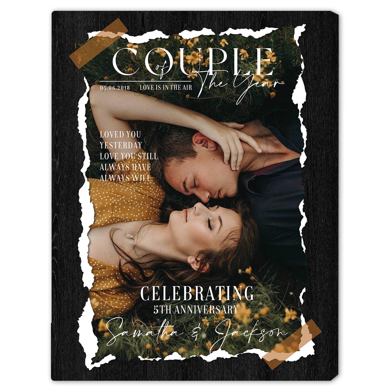 Personalized 5 Year Anniversary gift for Husband or Wife - 5th ...