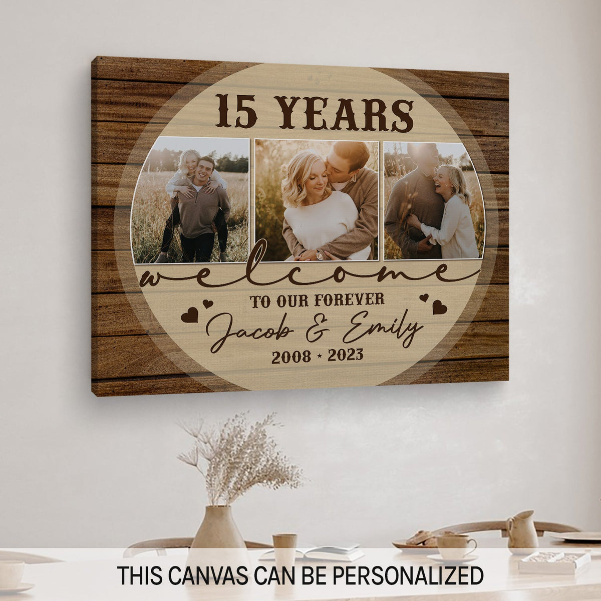 Personalized 15 Year Anniversary gift for him for her - Welcome To Our ...
