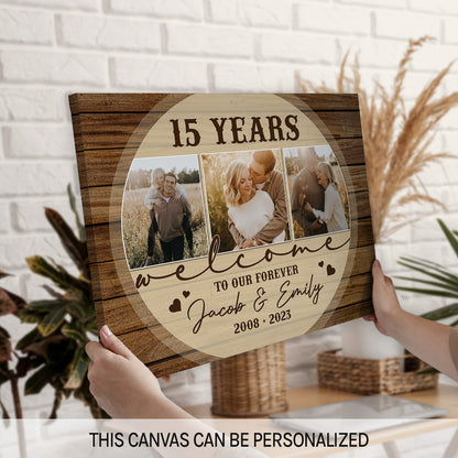 Personalized 15 Year Anniversary gift for him for her Welcome To
