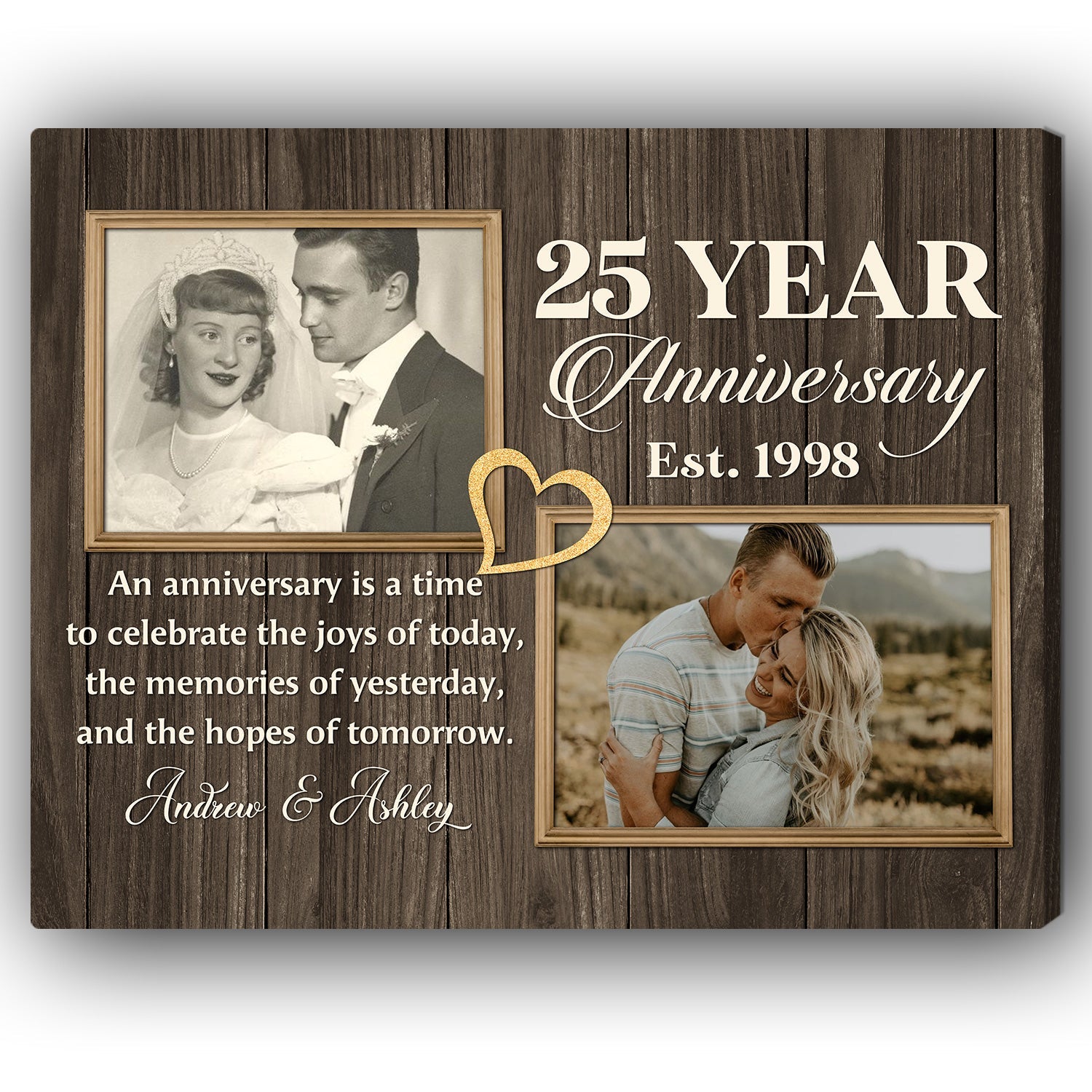 Personalized 25 Year Anniversary gift for Parents, Husband or Wife 25 — free download
