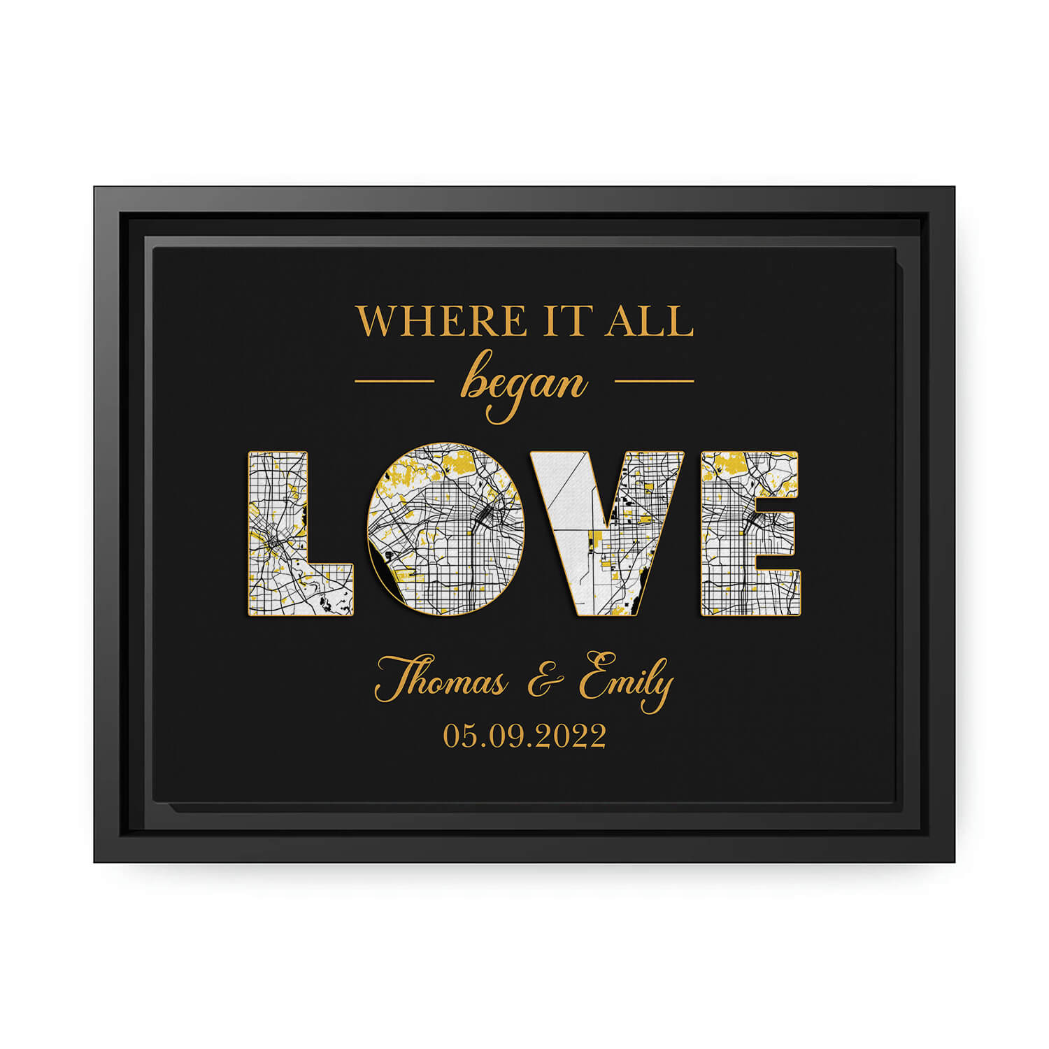 Personalized 1st Wedding Anniversary gift for Husband for Wife - One Year  Together - Custom Canvas - MyMindfulGifts – My Mindful Gifts