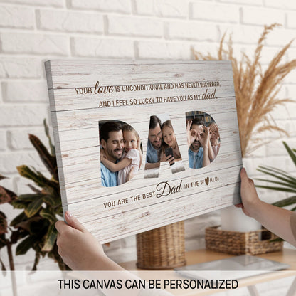 Personalized Father's Day or birthday gift for Dad - You are the best in the world - custom Canvas Print - MyMindfulGifts