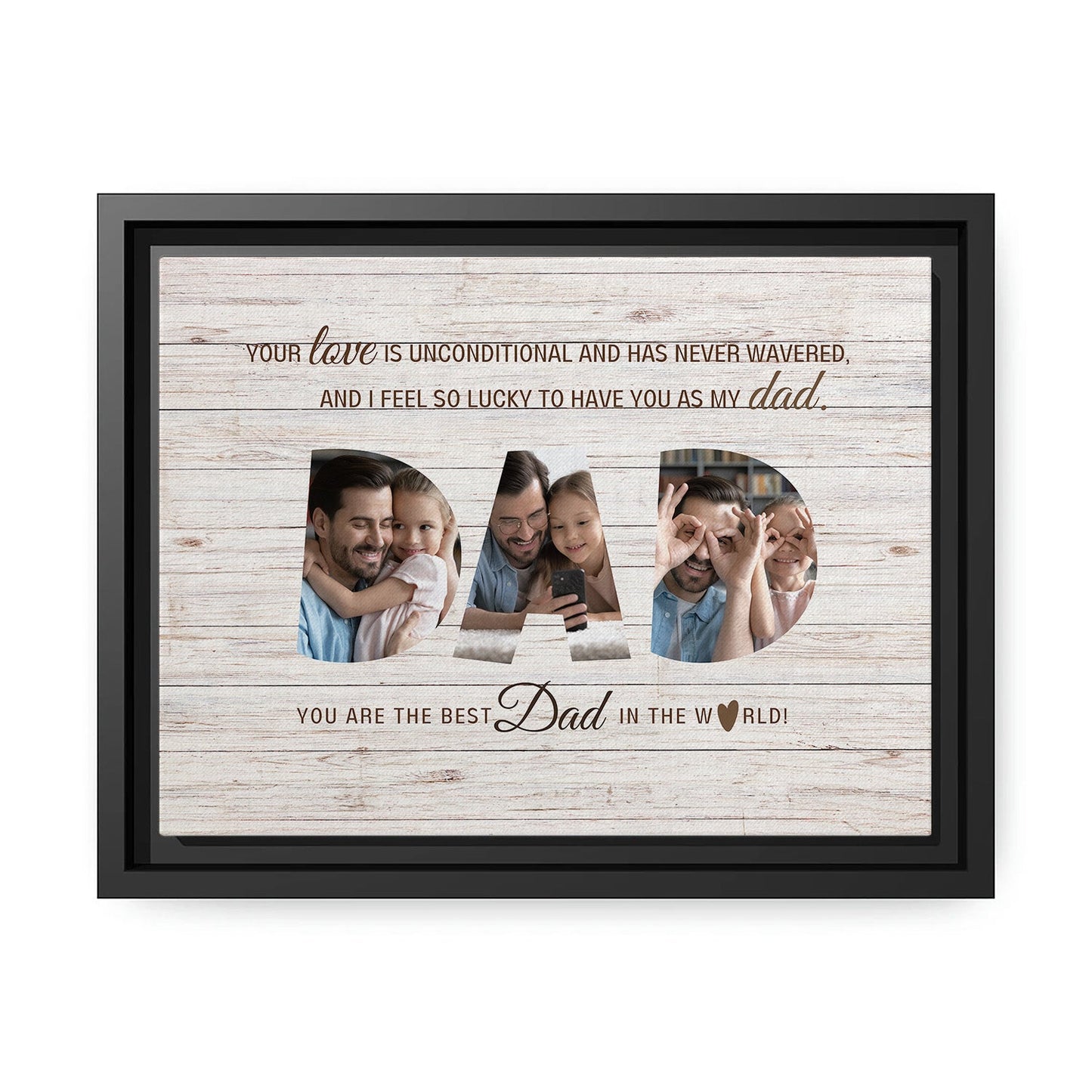 Personalized Father's Day or birthday gift for Dad - You are the best in the world - custom Canvas Print - MyMindfulGifts