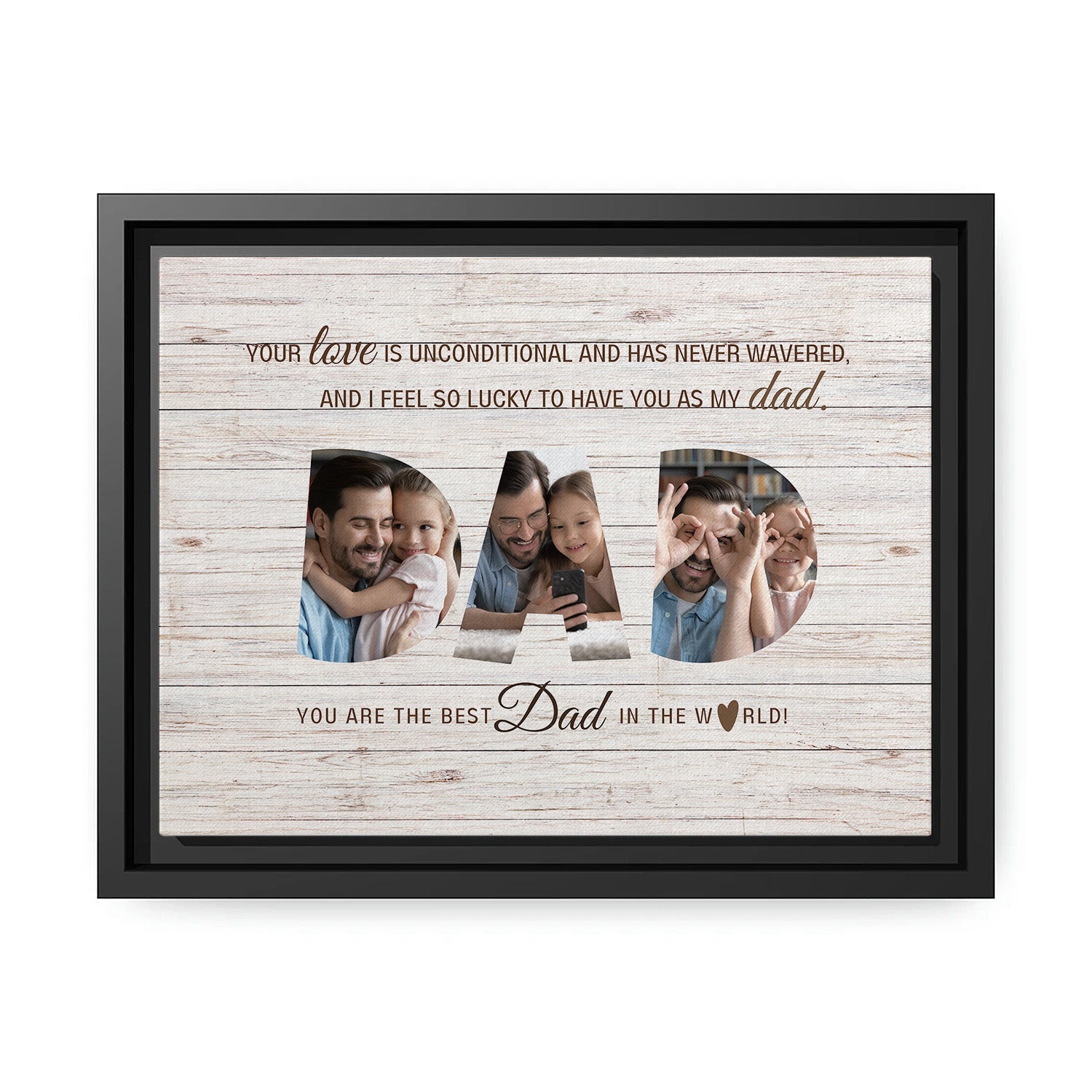 Personalized Father's Day or birthday gift for Dad - You are the best in the world - custom Canvas Print - MyMindfulGifts