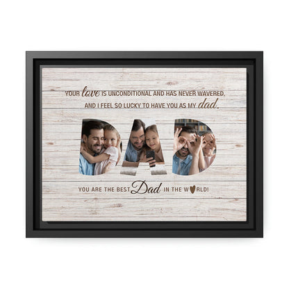 Personalized Father's Day or birthday gift for Dad - You are the best in the world - custom Canvas Print - MyMindfulGifts