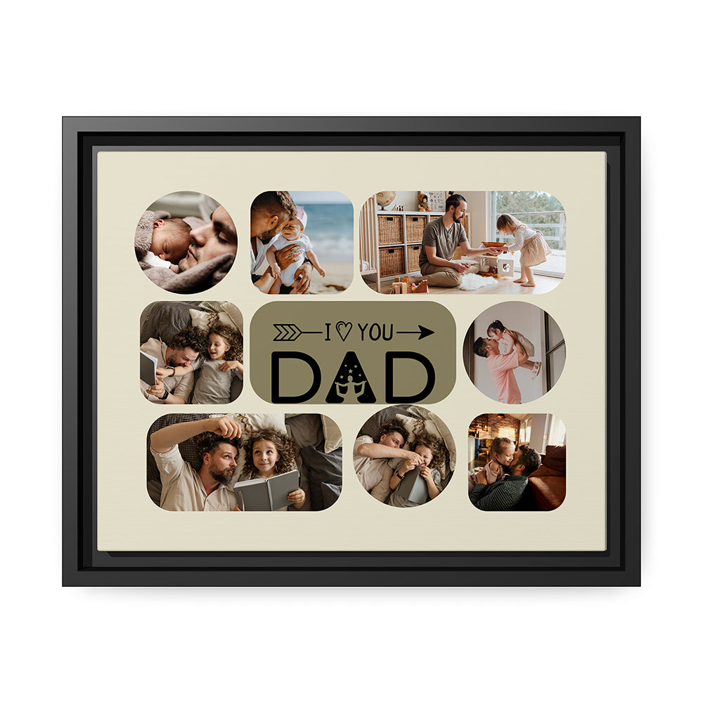 I Love You Dad - Personalized Father's Day or Birthday gift for Dad - Custom Canvas Print - MyMindfulGifts