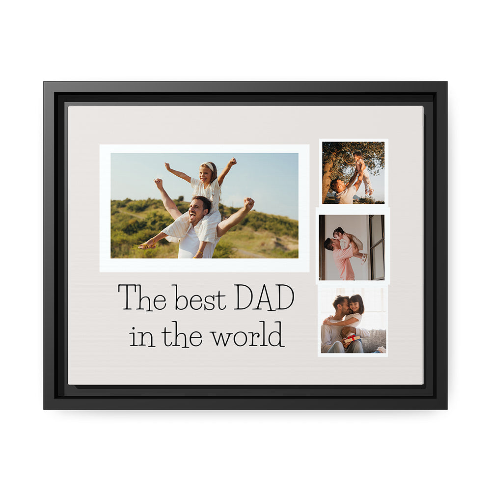 The Best Dad In The World - Personalized Father's Day or Birthday gift for Dad - Custom Canvas Print - MyMindfulGifts