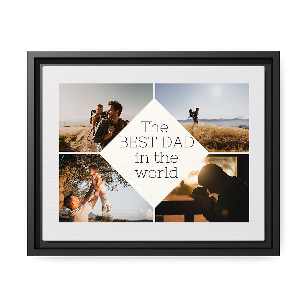 The Best Dad In The World - Personalized Father's Day or Birthday gift for Dad - Custom Canvas Print - MyMindfulGifts