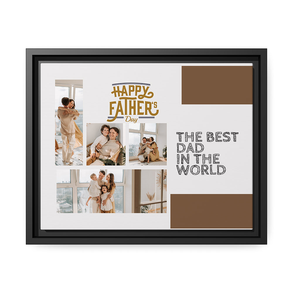 The Best Dad In The World - Personalized Father's Day or Birthday gift for Dad - Custom Canvas Print - MyMindfulGifts