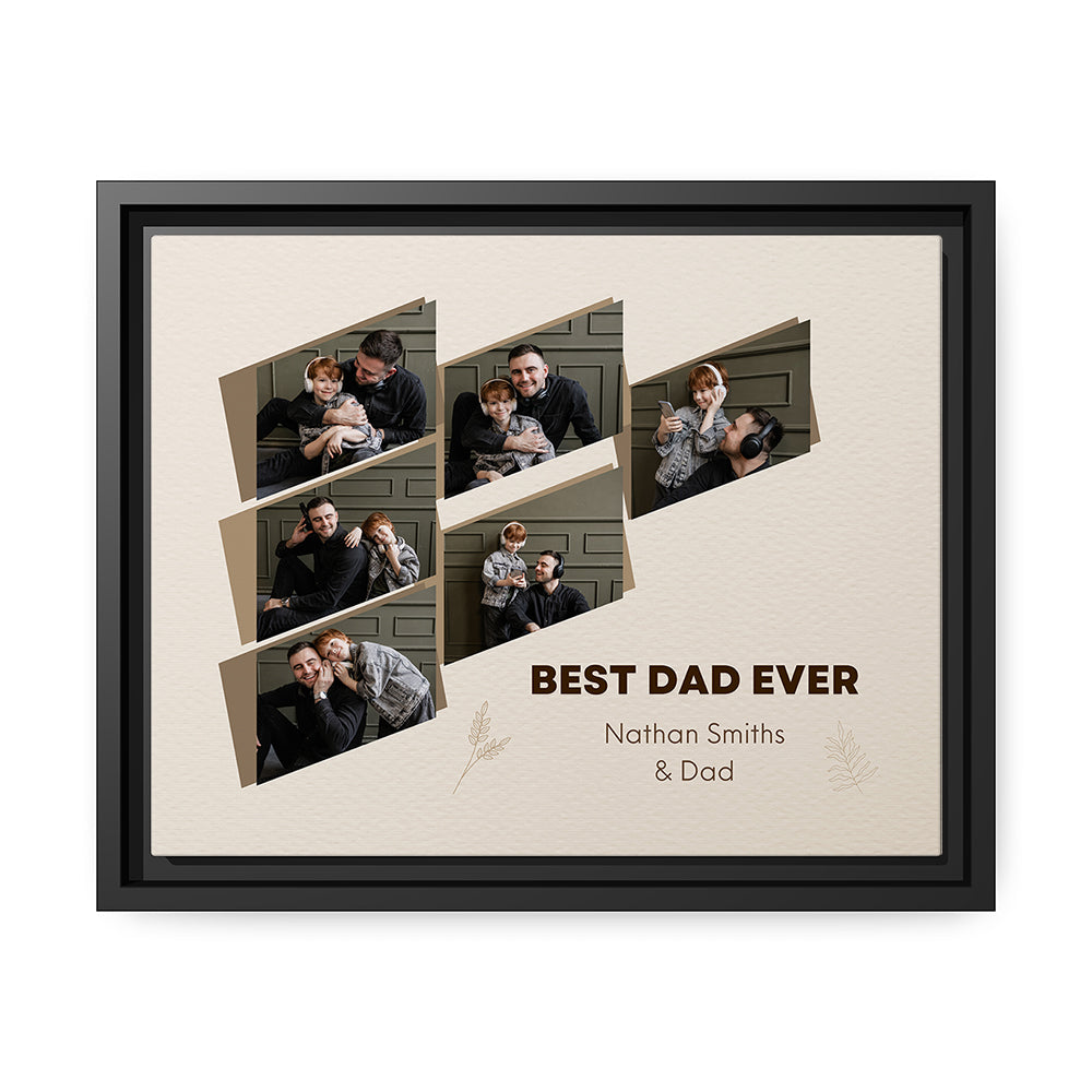 Best Dad Ever - Personalized Father's Day or Birthday gift for Dad - Custom Canvas Print - MyMindfulGifts