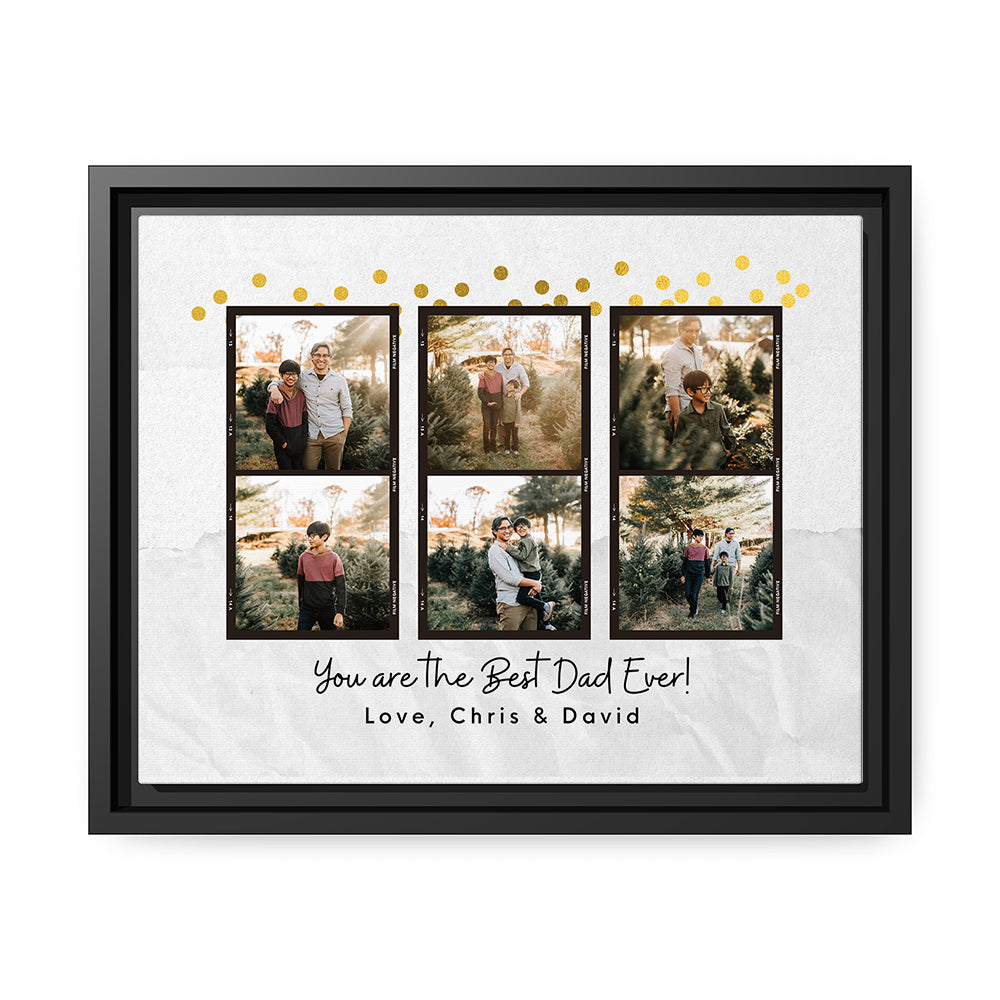 Best Dad Ever - Personalized Father's Day, Birthday gift for Dad - Custom Canvas Print - MyMindfulGifts