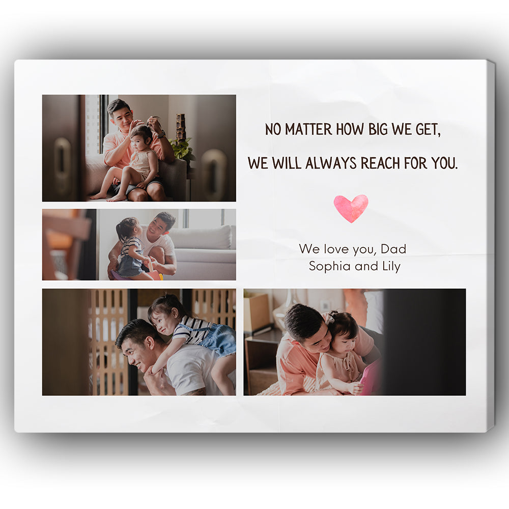 I Love You Dad - Personalized Father's Day, Birthday gift for Dad - Custom Canvas Print - MyMindfulGifts