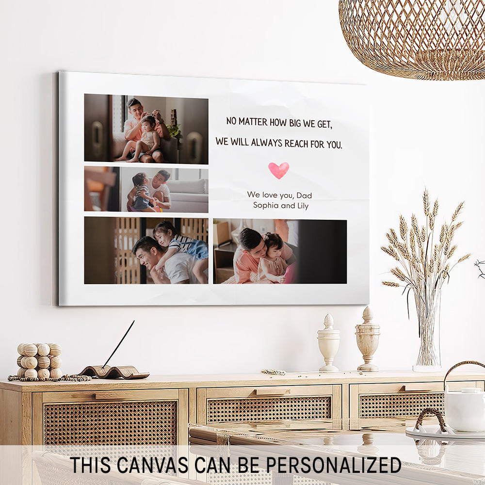 I Love You Dad - Personalized Father's Day, Birthday gift for Dad - Custom Canvas Print - MyMindfulGifts