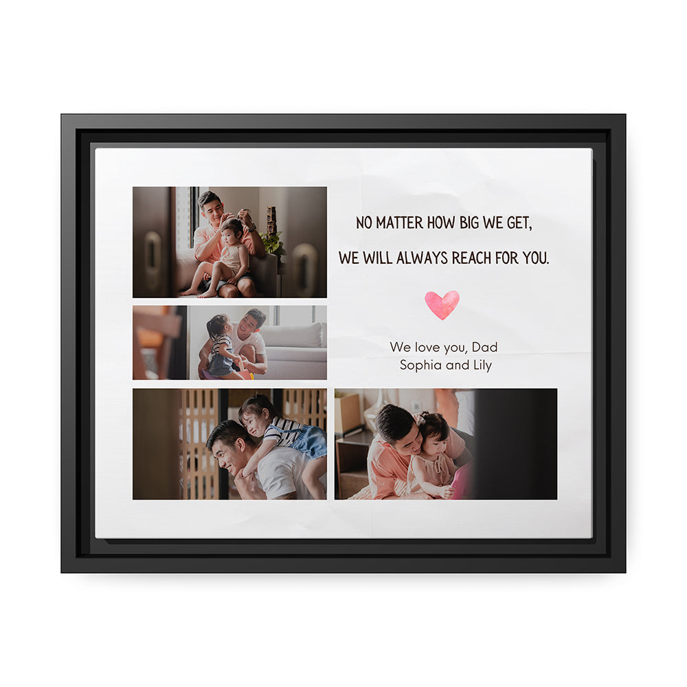 I Love You Dad - Personalized Father's Day, Birthday gift for Dad - Custom Canvas Print - MyMindfulGifts
