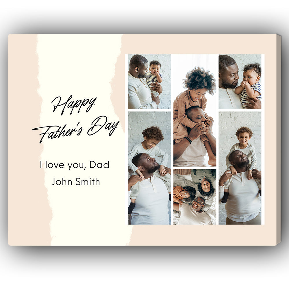 I Love You Dad - Personalized Father's Day gift for Dad - Custom Canvas Print - MyMindfulGifts