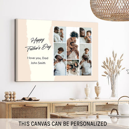I Love You Dad - Personalized Father's Day gift for Dad - Custom Canvas Print - MyMindfulGifts