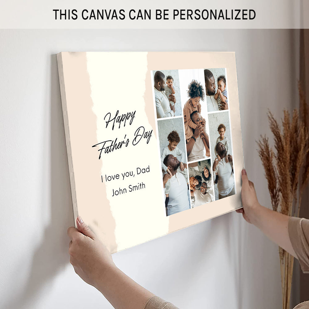 I Love You Dad - Personalized Father's Day gift for Dad - Custom Canvas Print - MyMindfulGifts