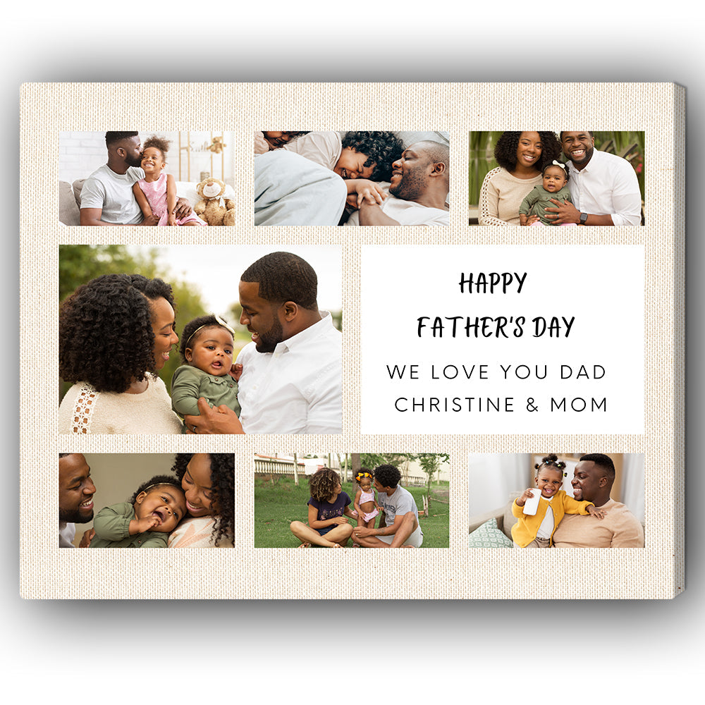 We love you Dad - Personalized Father's Day gift for Dad - Custom Canvas Print - MyMindfulGifts