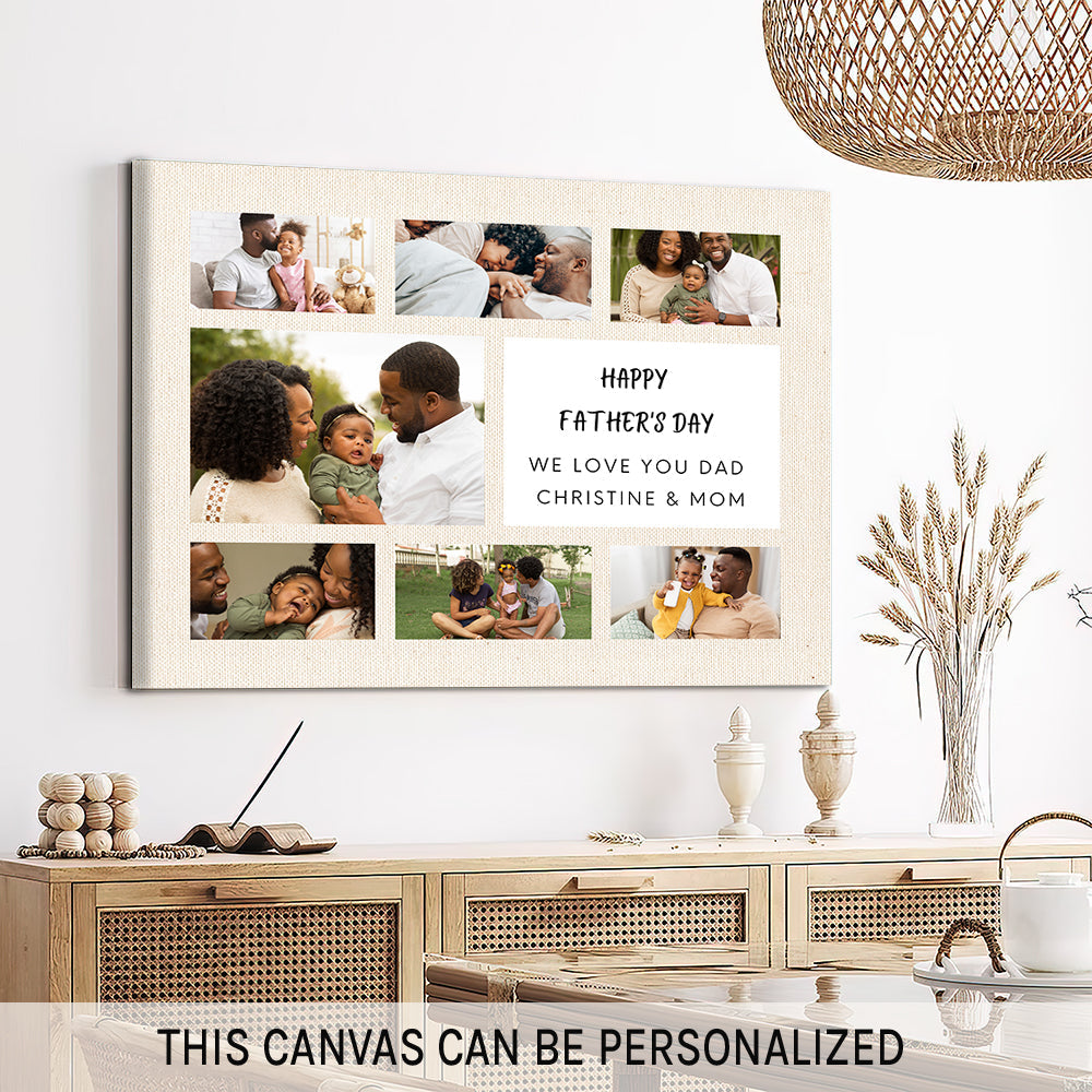 We love you Dad - Personalized Father's Day gift for Dad - Custom Canvas Print - MyMindfulGifts