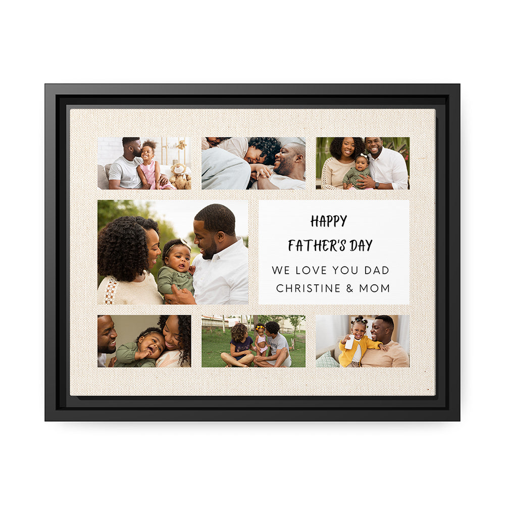 We love you Dad - Personalized Father's Day gift for Dad - Custom Canvas Print - MyMindfulGifts