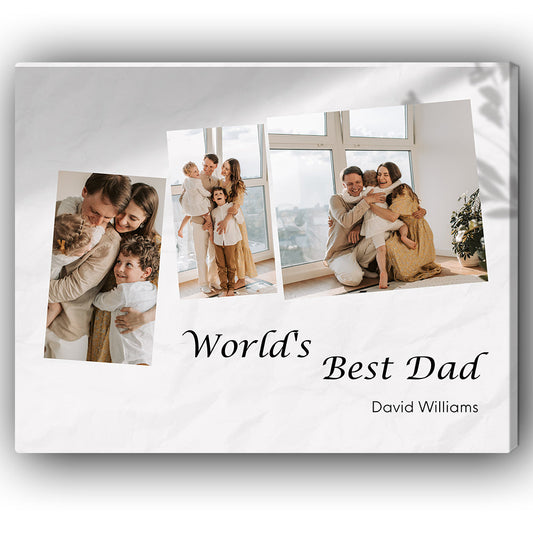 World's Best Dad - Personalized Father's Day gift for Dad - Custom Canvas Print - MyMindfulGifts