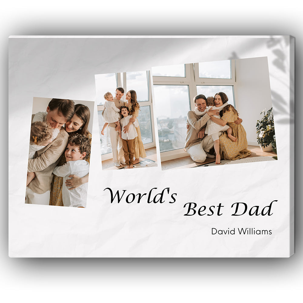 World's Best Dad - Personalized Father's Day gift for Dad - Custom Canvas Print - MyMindfulGifts