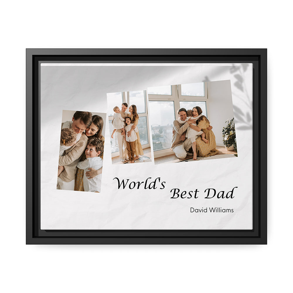 World's Best Dad - Personalized Father's Day gift for Dad - Custom Canvas Print - MyMindfulGifts