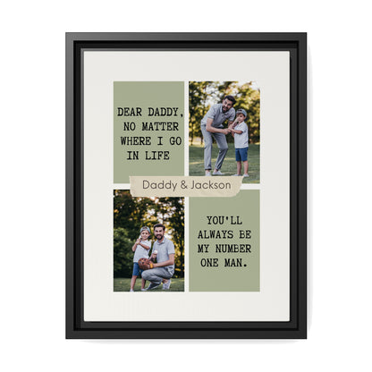 You'll Always Be My Number One Man - Personalized Father's Day, Birthday gift for Dad - Custom Canvas Print - MyMindfulGifts