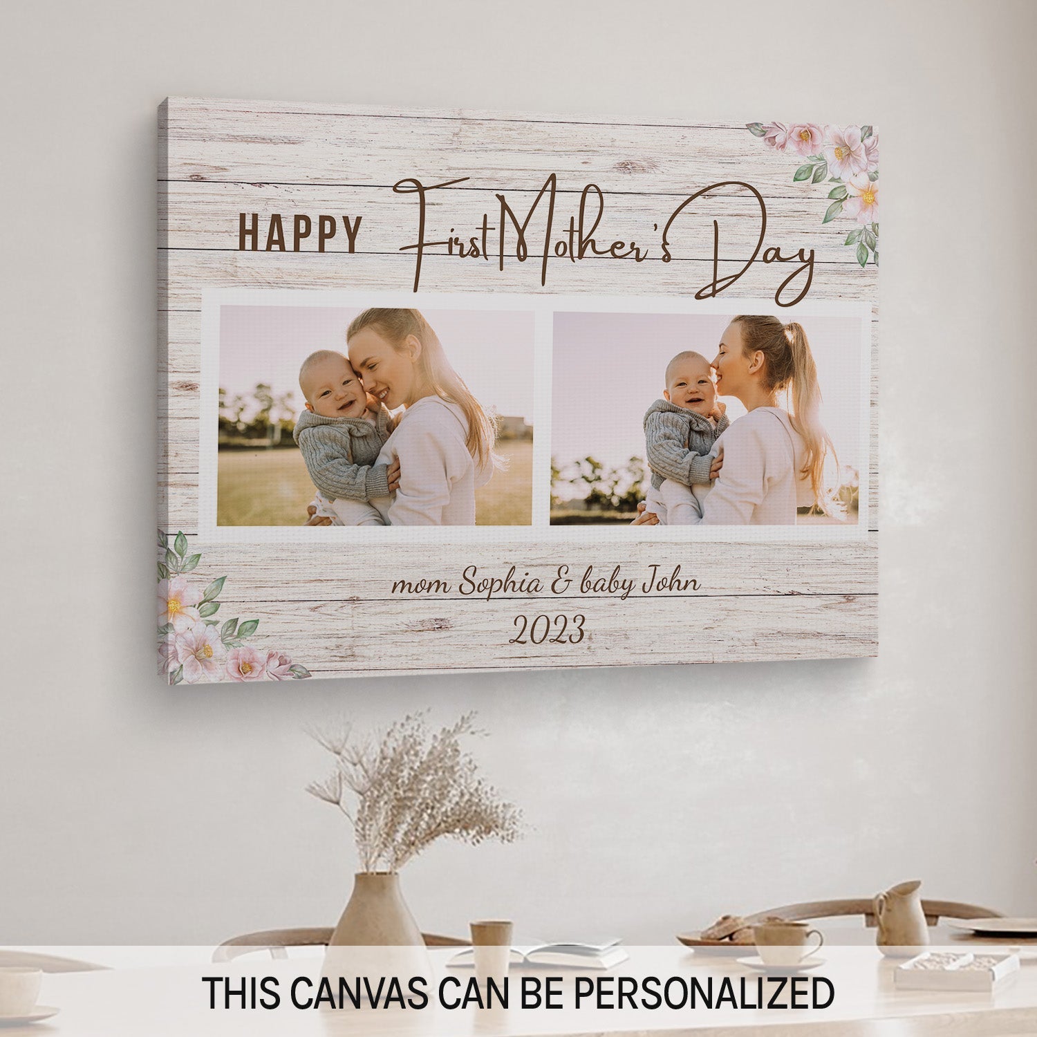 Personalized Canvas Gift For Mom - Custom Gifts For Mom - First My