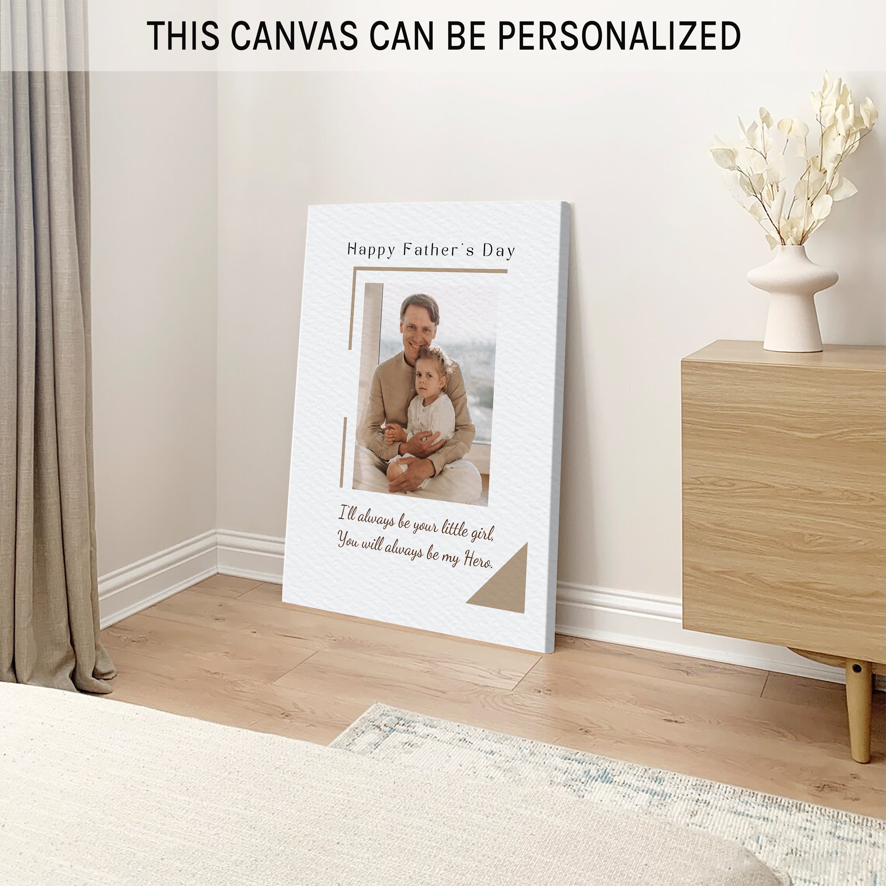 I‘ll always be your little girl - Personalized Father's Day gift for Dad from Daughter - Custom Canvas Print - MyMindfulGifts