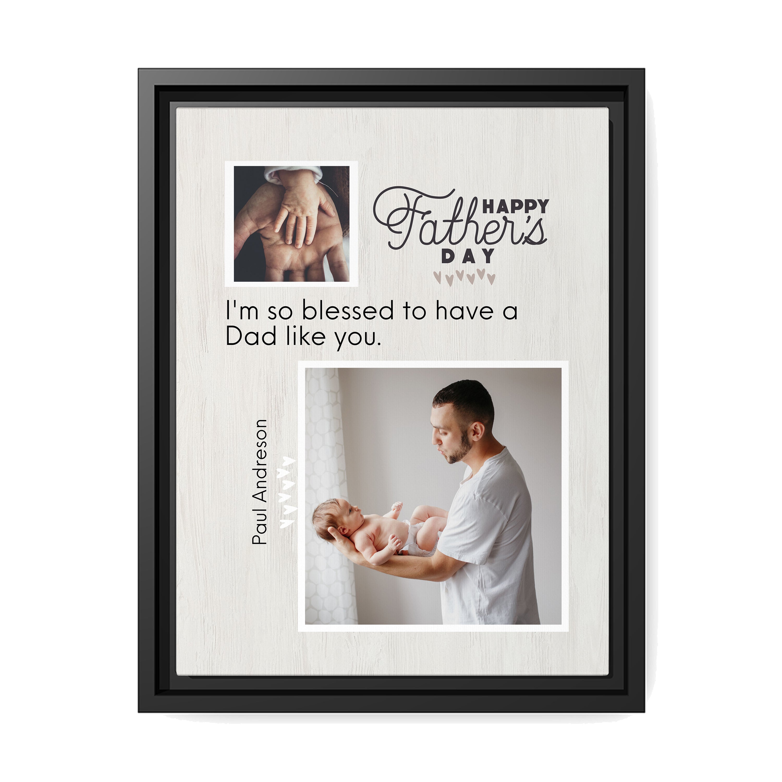 I'm so blessed to have a Dad Like You - Personalized Father's Day gift for Dad - Custom Canvas Print - MyMindfulGifts