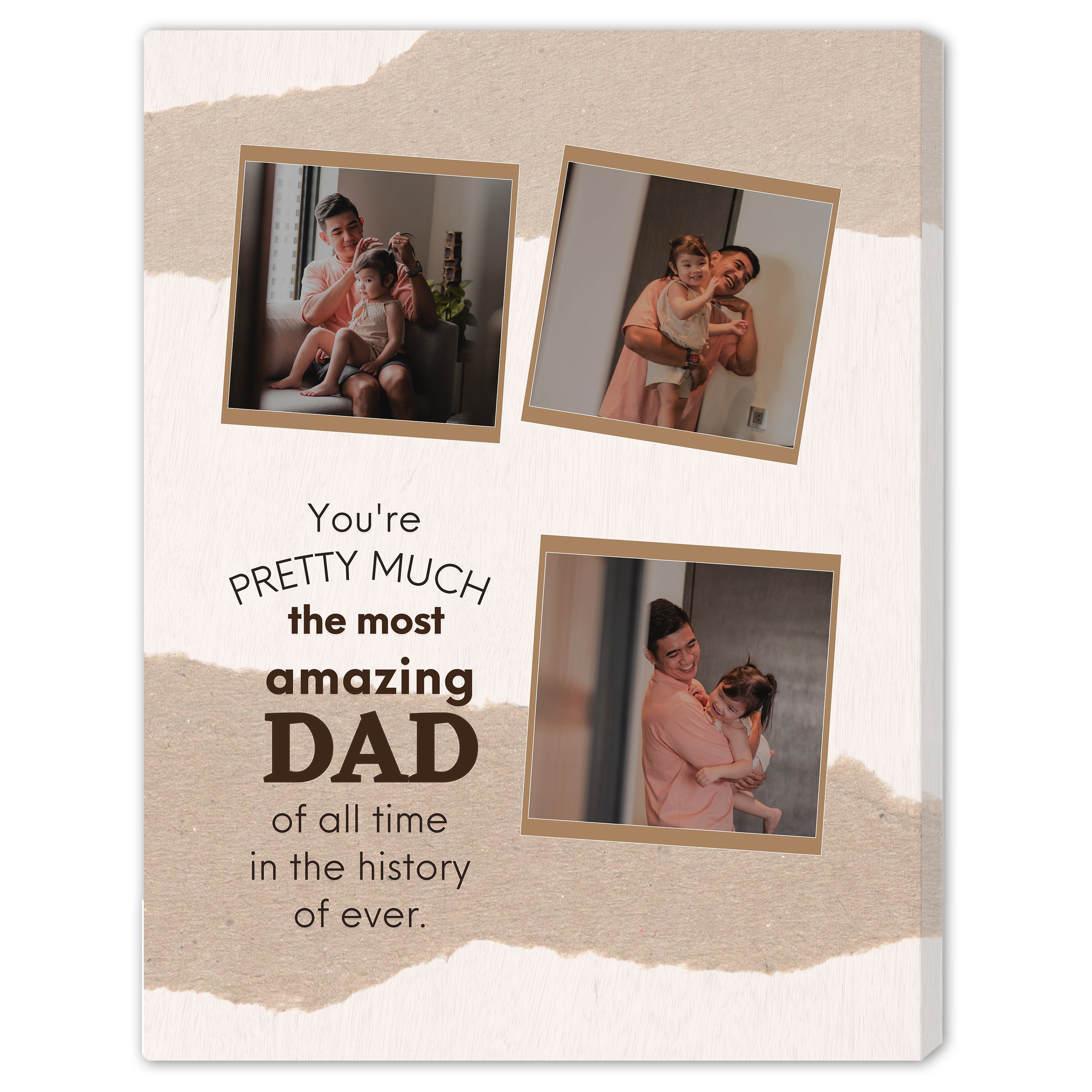 The most amazing dad - Personalized Father's Day or Birthday gift for Dad - Custom Canvas Print - MyMindfulGifts