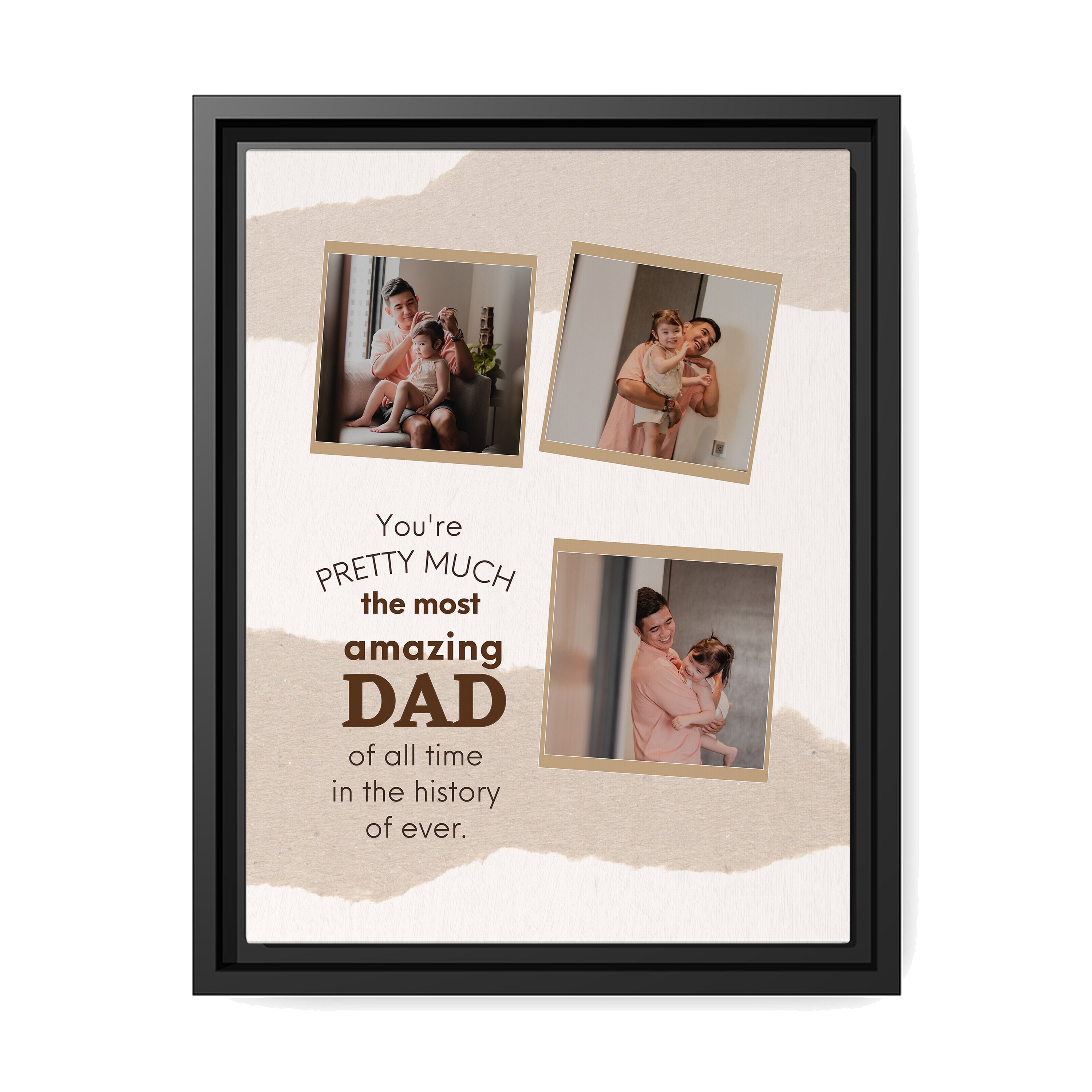 The most amazing dad - Personalized Father's Day or Birthday gift for Dad - Custom Canvas Print - MyMindfulGifts