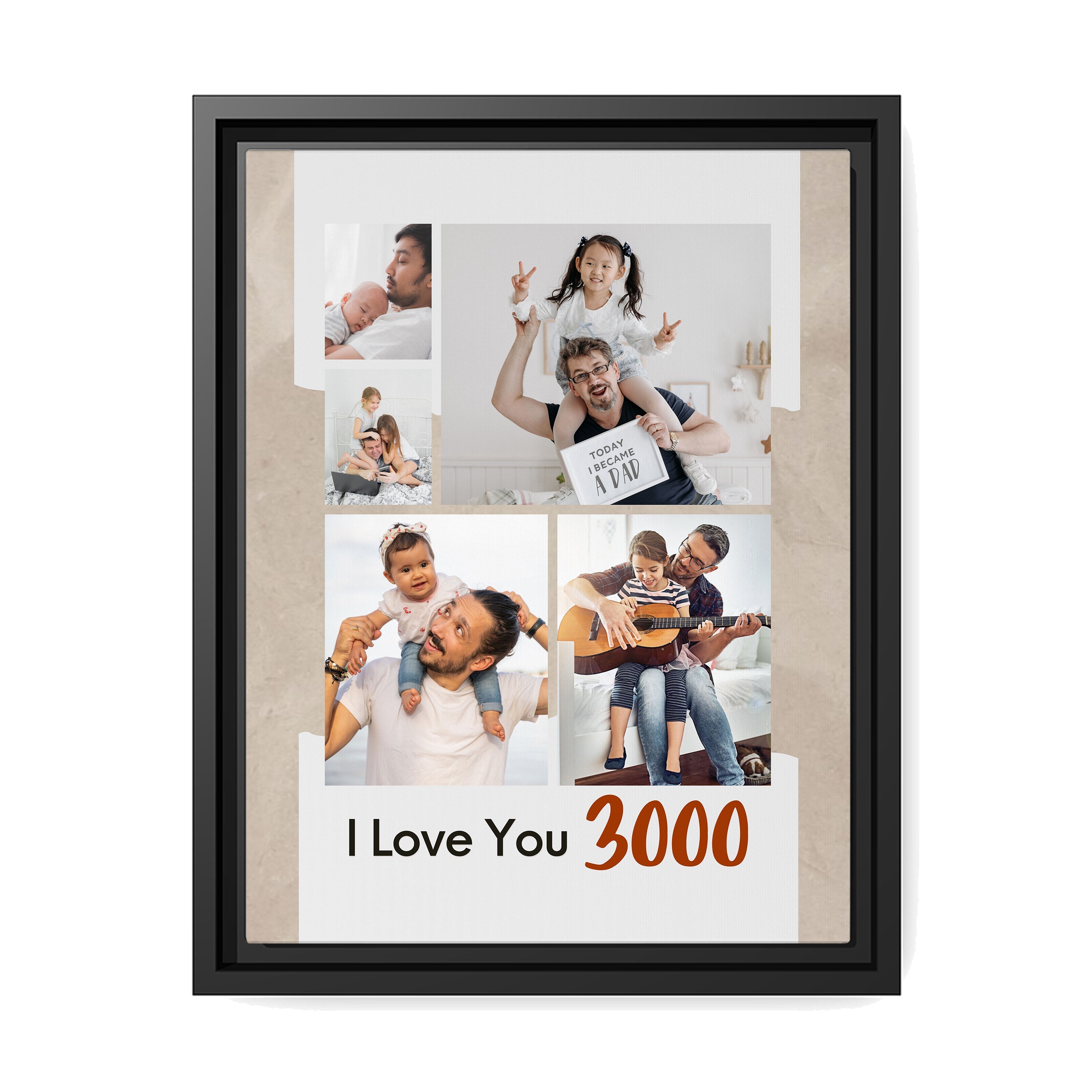 I Love You 3000 - Personalized Father's Day or Birthday gift for Dad, for Grandpa, for Step Dad - Custom Canvas Print - MyMindfulGifts
