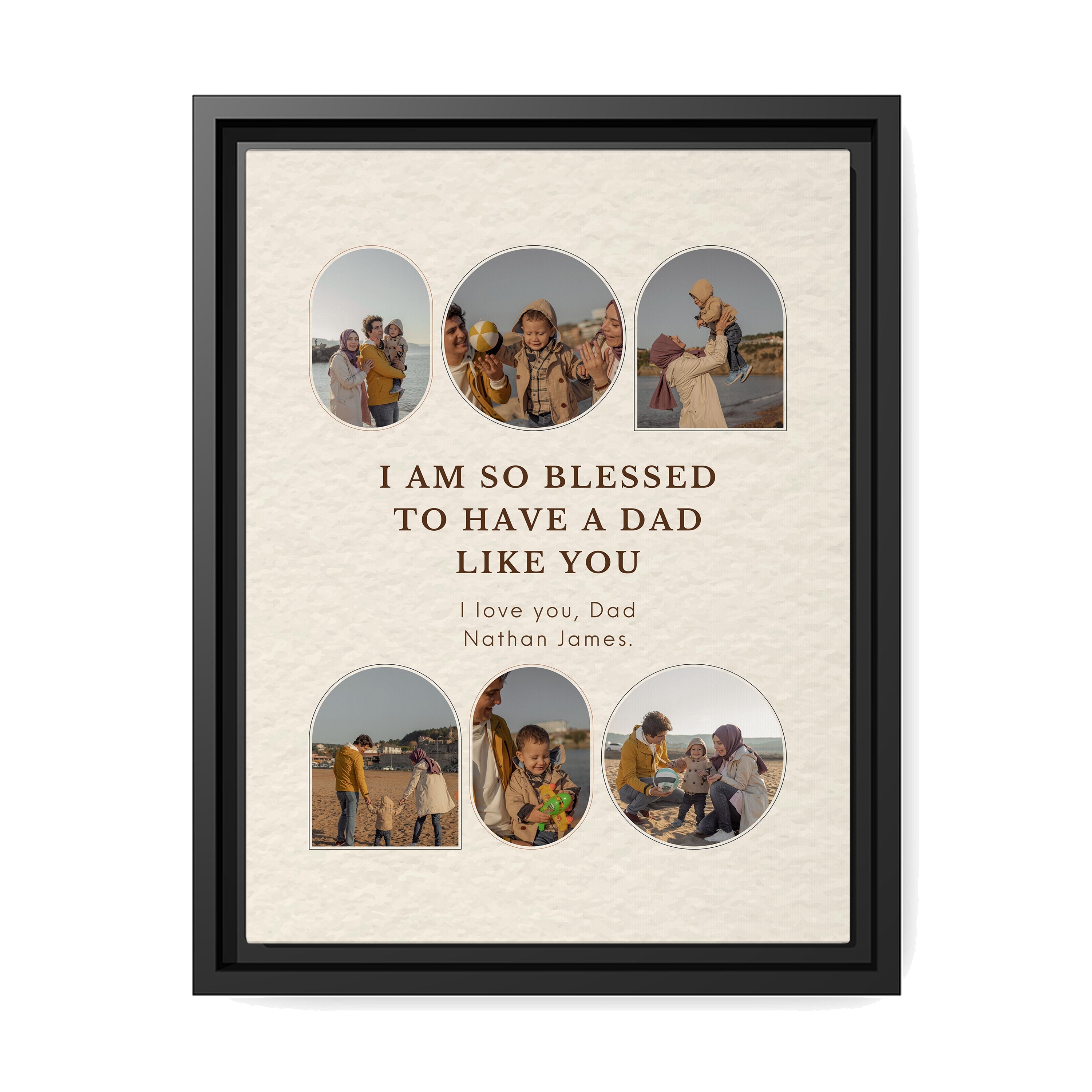 I'm so blessed to have a Dad Like You - Personalized Father's Day or Birthday gift for Dad - Custom Canvas Print - MyMindfulGifts